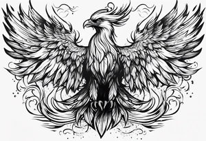 Phoenix raising from ashes tattoo idea