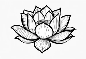 white lotus flower line tattoo tattoo idea