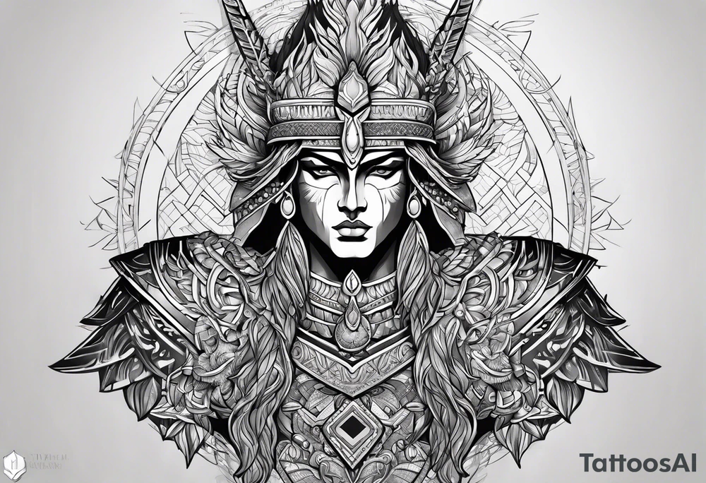 Warrior Karna tattoo idea