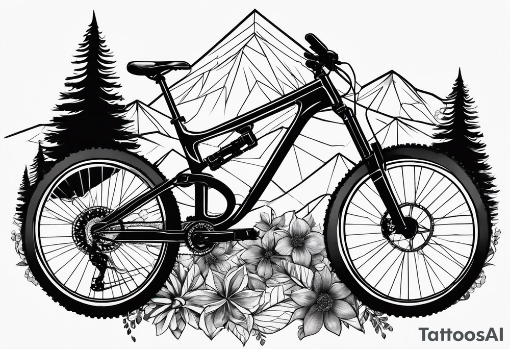 mountain bike tattoo idea