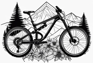 mountain bike tattoo idea