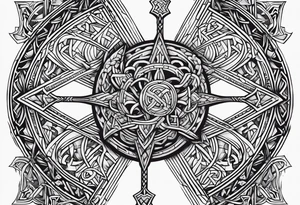 Viking cross tattoo idea