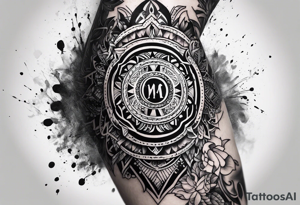 wrist tattoo with 
letters 
MKB tattoo idea