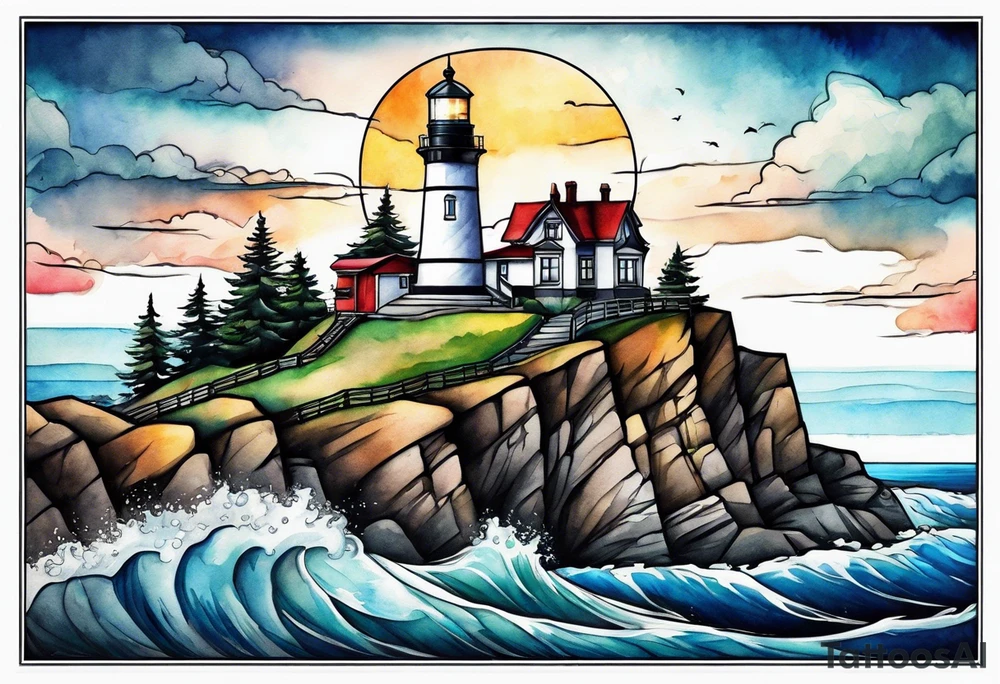 Lighthouse tattoo idea