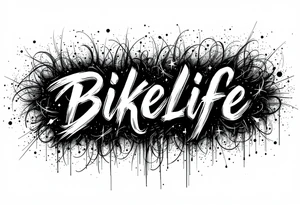 Bikelife tattoo simple text only tattoo idea