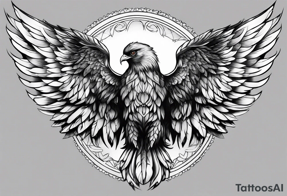 Full back tattoo wings drawing tattoo idea