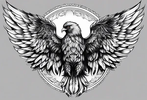 Full back tattoo wings drawing tattoo idea