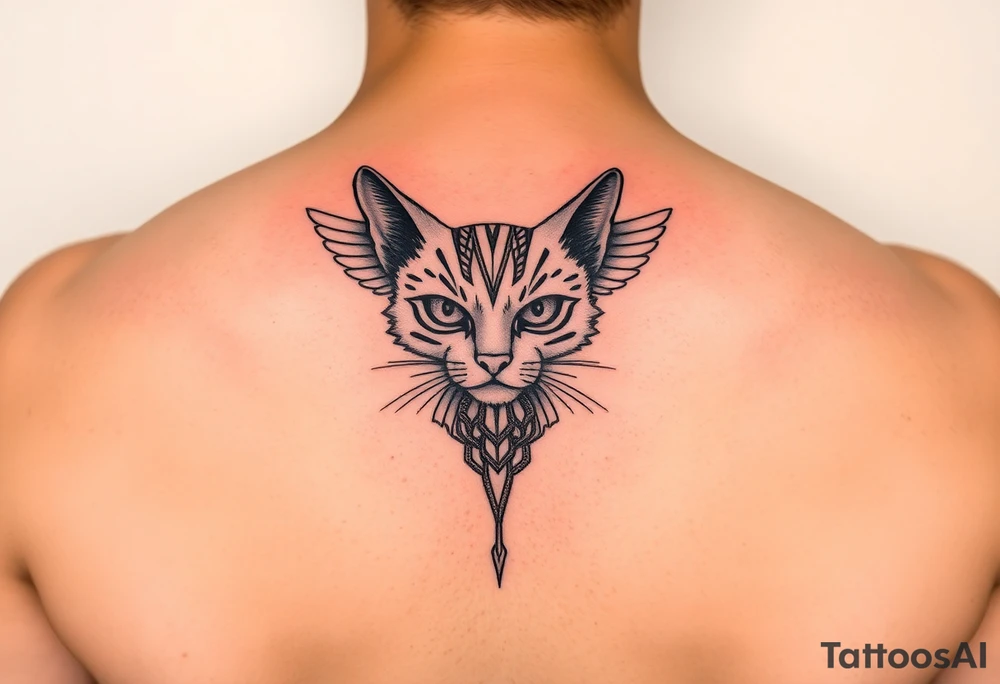 Egyptian cat tattoo idea