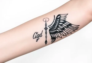 good and bad angel tattoo idea