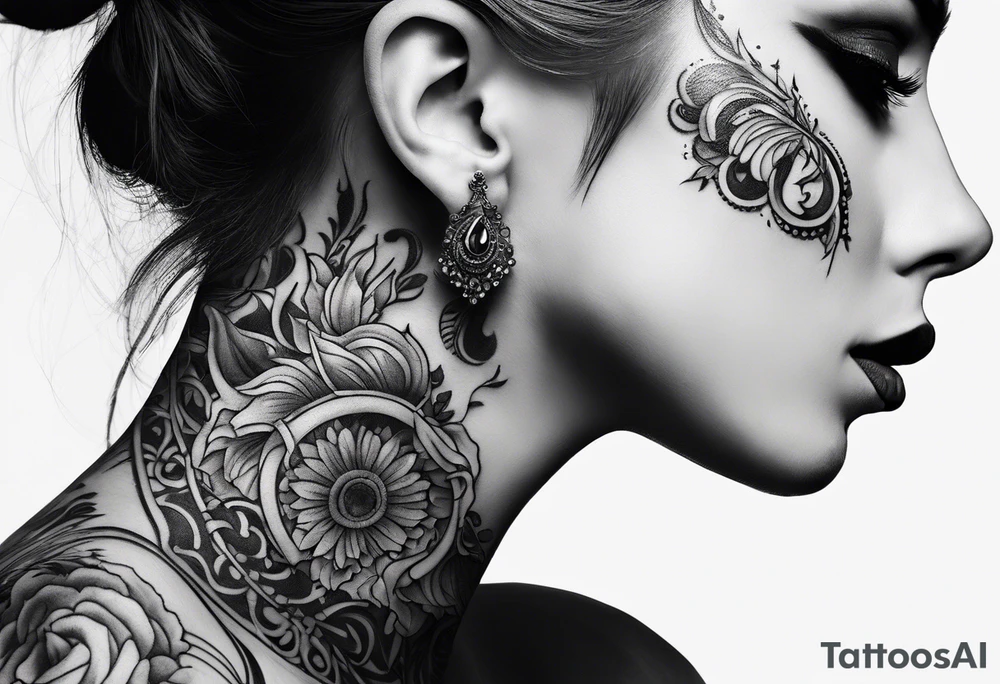 Bdsm dark romance hand around throat tattoo idea