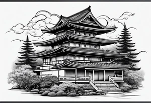 Fire on house tattoo idea
