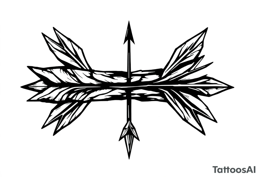 create an arrow that look down tattoo idea