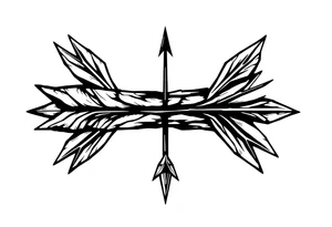 create an arrow that look down tattoo idea