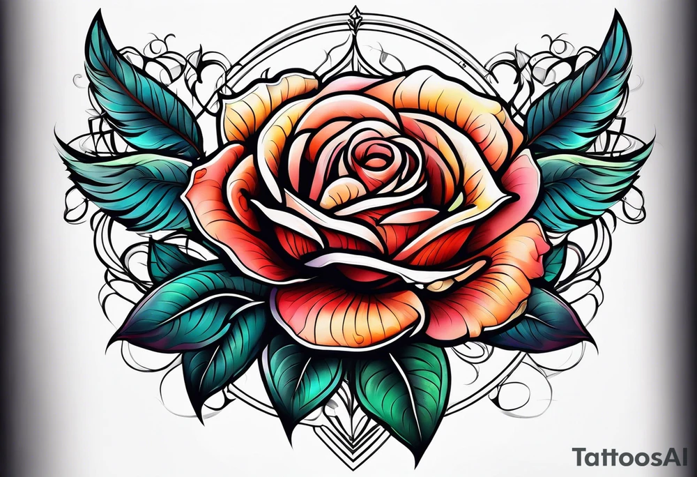 Sexy rose tattoo idea