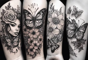 tattoo to represent that I have 3 children (girls). For inspiration I like flowers, butterflies, the beach, giraffes, tattoo idea