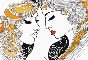 a kiss by gustav klimt tattoo idea