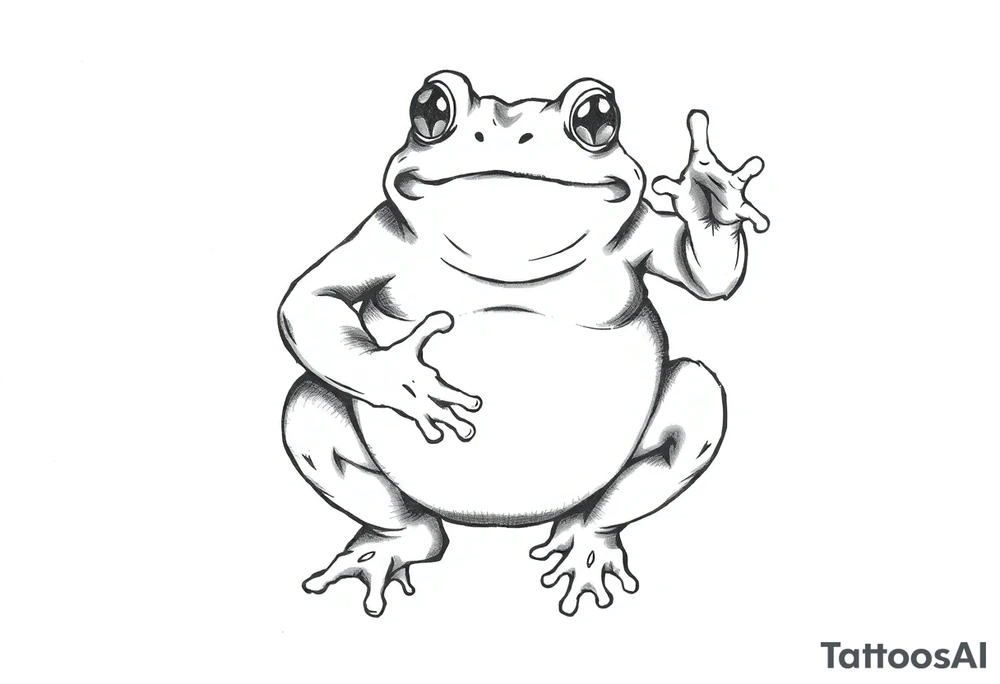 frog sumo wrestler tattoo idea