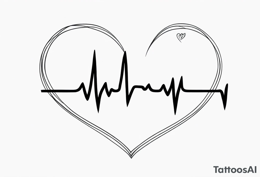 Heartbeat line intertwined with the words Darren Forever tattoo idea Heartbeat line intertwined with the words Darren Forever tattoo idea