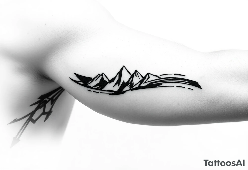 Armband around the right arm. Not written. The tattoo will represent courage, a willingness to explore new places and being a lifelong learner. The armband should not be higher than 10cm in height. tattoo idea
