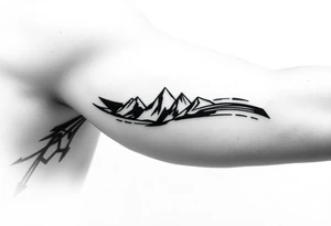 Armband around the right arm. Not written. The tattoo will represent courage, a willingness to explore new places and being a lifelong learner. The armband should not be higher than 10cm in height. tattoo idea