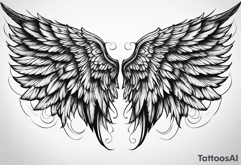 Angel wings tattoo idea