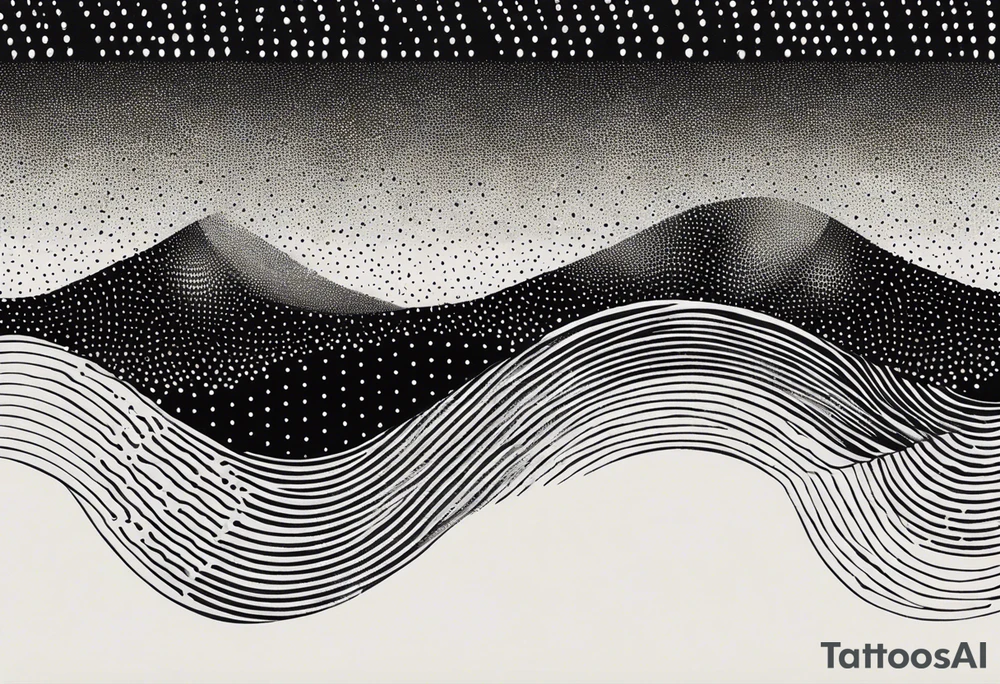 Geometric waves tattoo idea