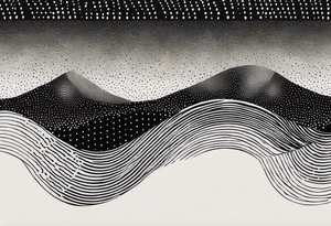 Geometric waves tattoo idea