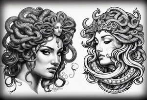 Medusa and the head of Perseo tattoo idea