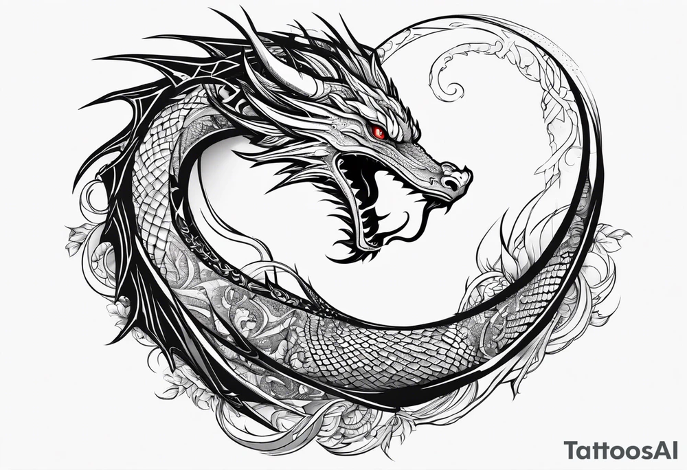 Ouroboros dragon tattoo idea