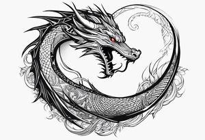 Ouroboros dragon tattoo idea