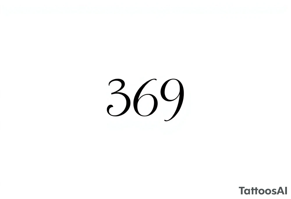 369 tattoo idea