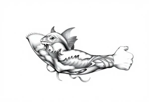 A beach/ocean theme to include something for my wife and child. tattoo idea