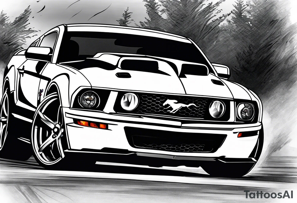 ford mustang tattoo idea