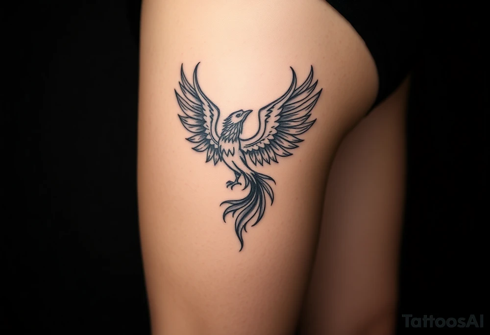 rising phoenix from the ashes tattoo idea
