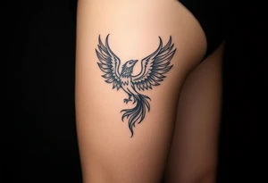 rising phoenix from the ashes tattoo idea