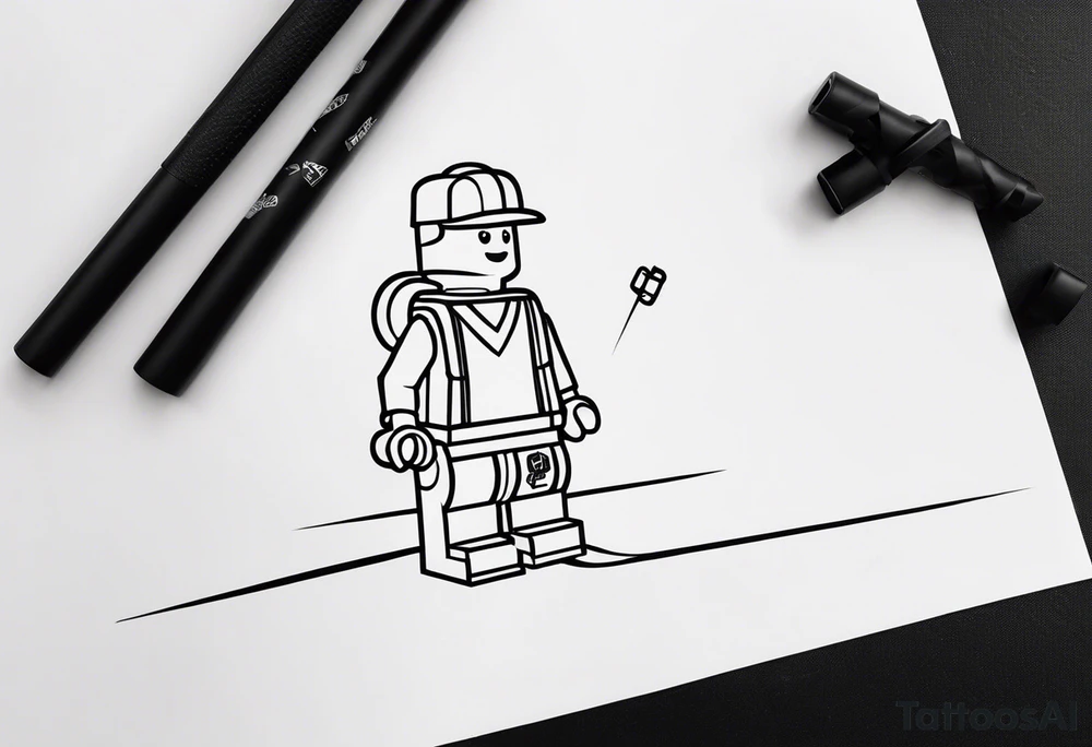 Lego and fitness tattoo idea