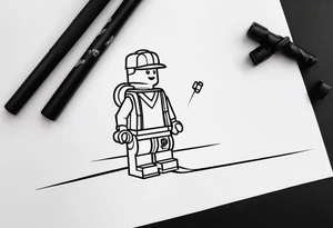 Lego and fitness tattoo idea
