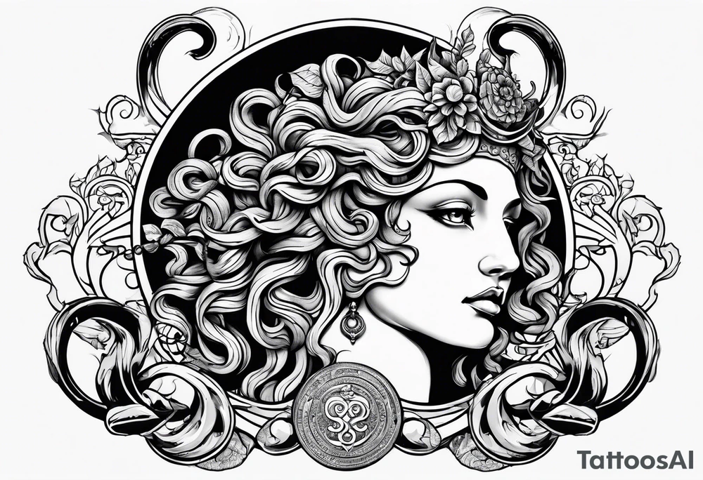 Gorgon Medusa, ancient greece tattoo idea