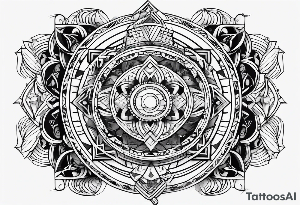 geometric figure tattoo idea