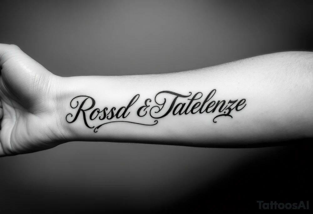 Combine the names rosela dashi and thellenze for a tattoo tattoo idea