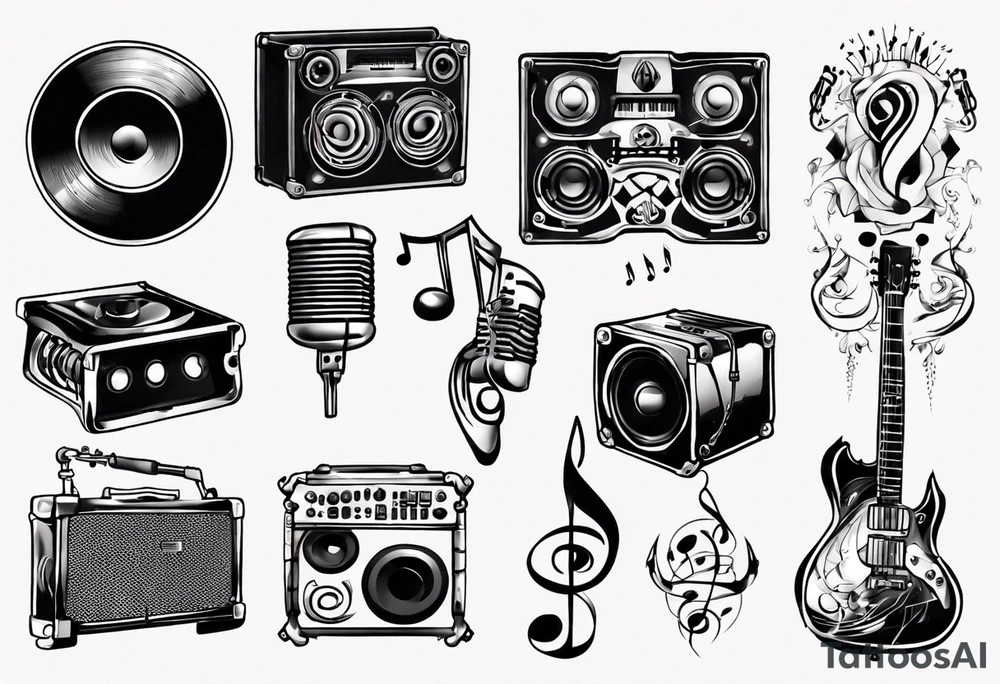 music sound tattoo idea