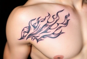 huge and large powerfull flames tattoo idea