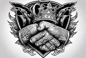 working class hero text with 20 pieces of silver and praying hands tattoo idea