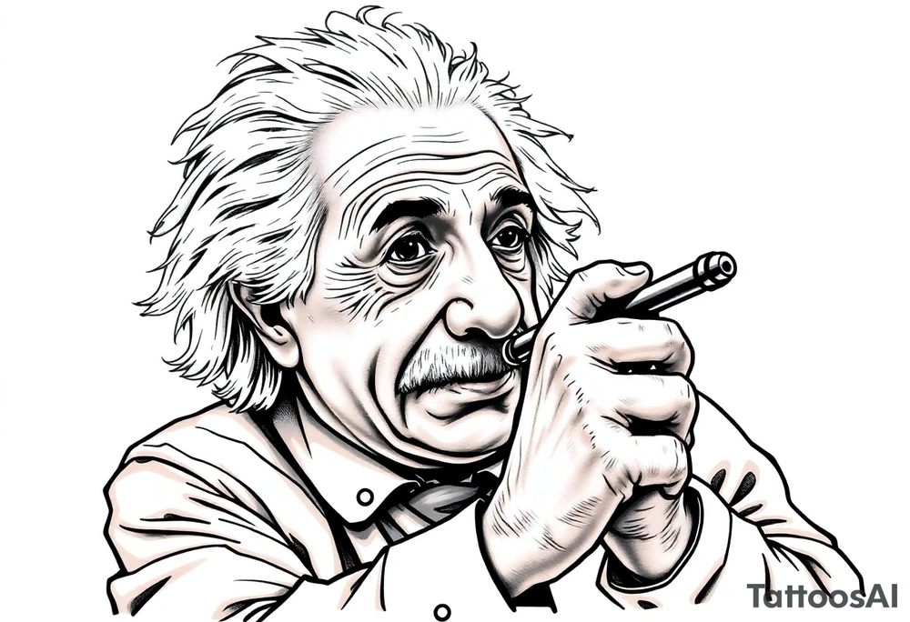 Einstein using at a bank tattoo idea