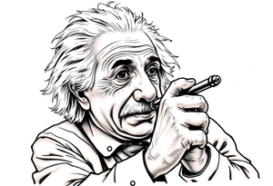 Einstein using at a bank tattoo idea