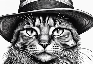 Cat in hat tattoo idea
