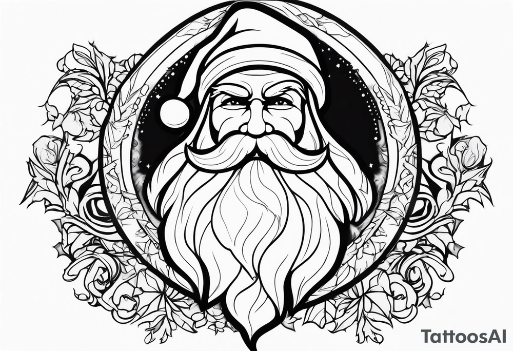 santa tattoo idea