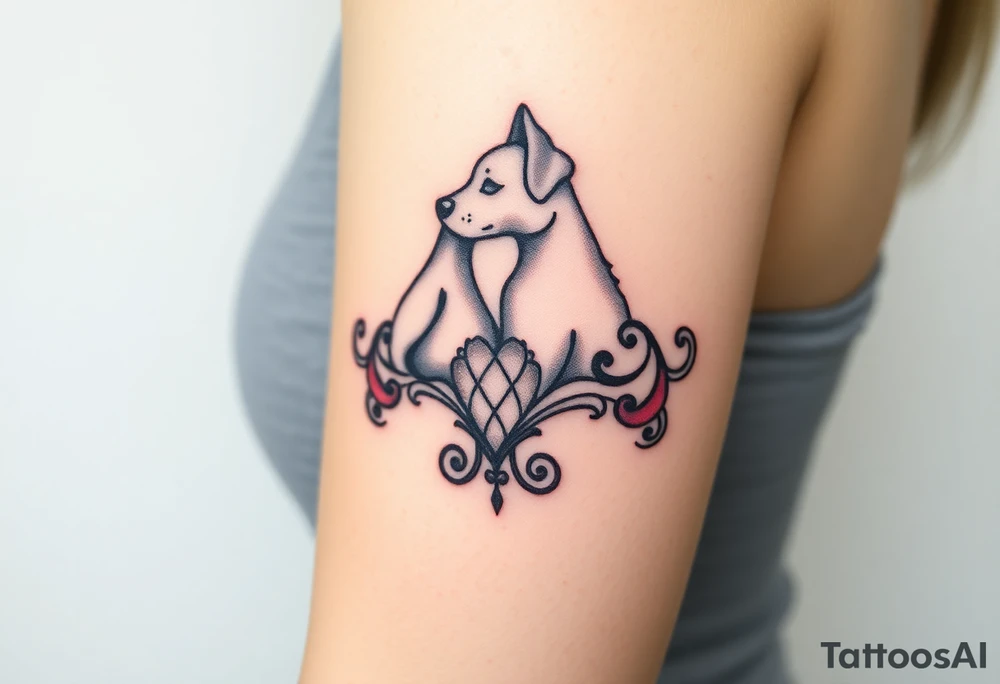 Dog love tattoo idea