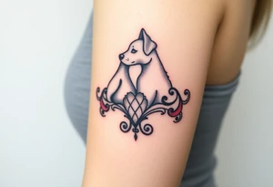 Dog love tattoo idea