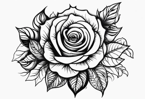 Arm, rose, thorns tattoo idea